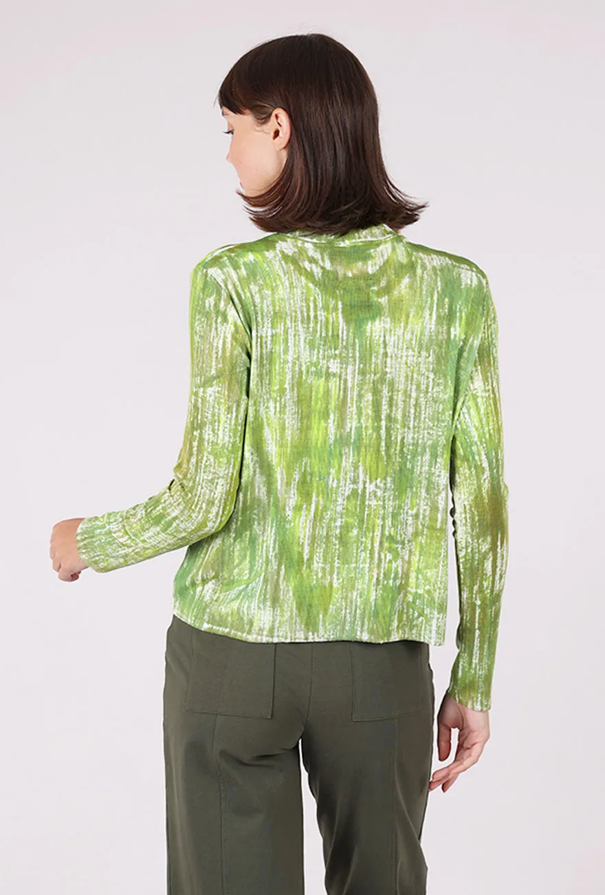 Micro Rib Crop Tee, Brush Green Effortless Wear