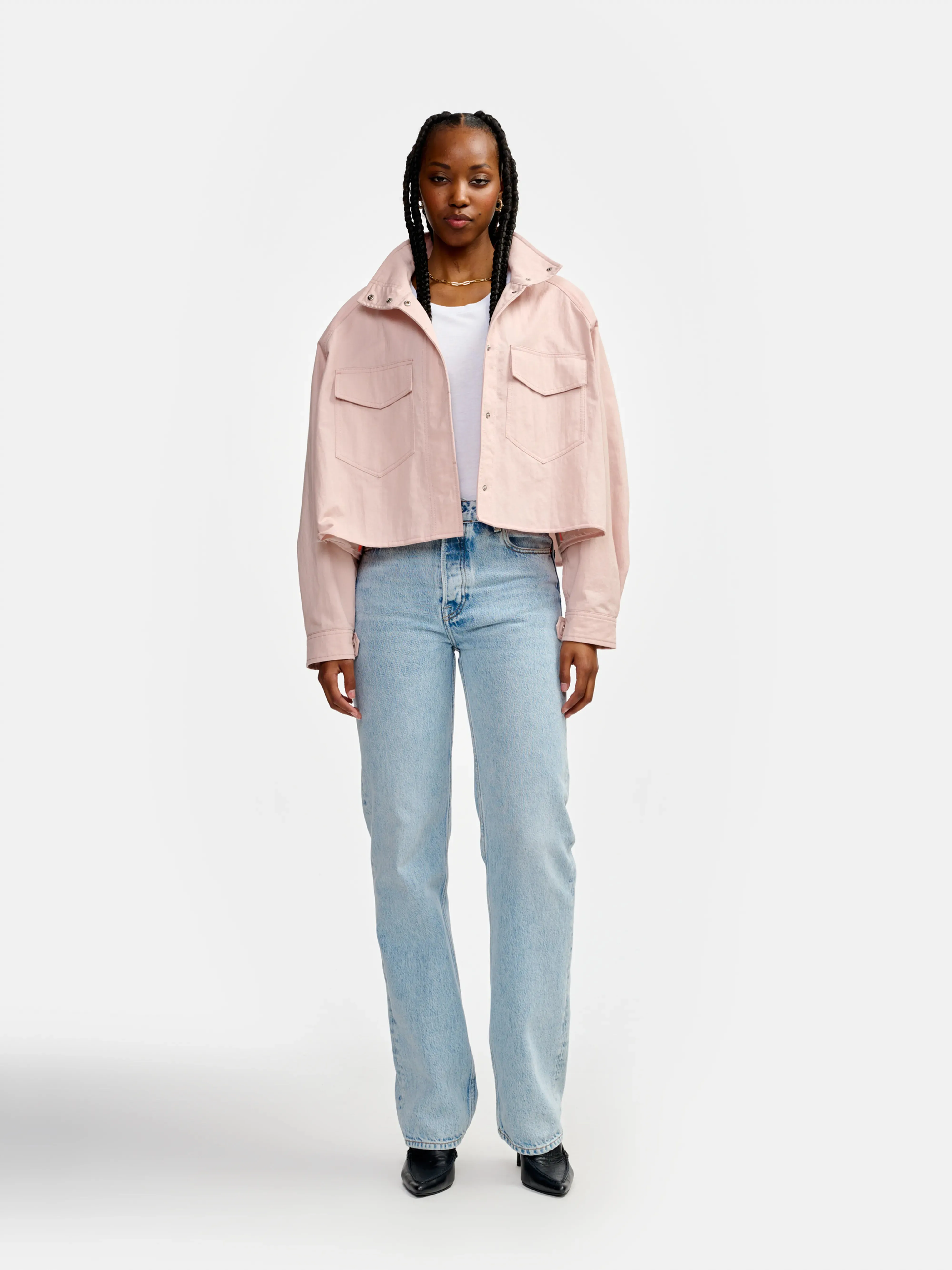 milky jacket (241 / W / QUARTZ) Crisp Style