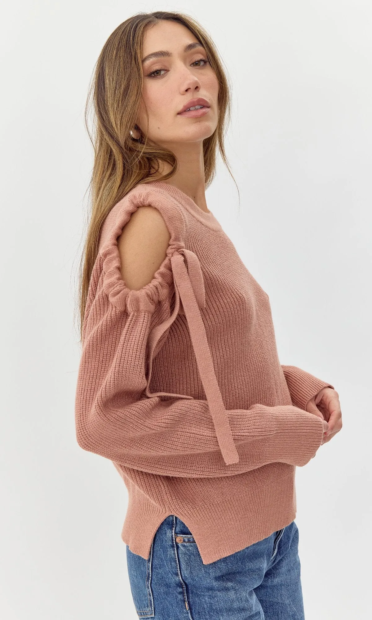 Millie Cold Shoulder Knit Top Casual chic