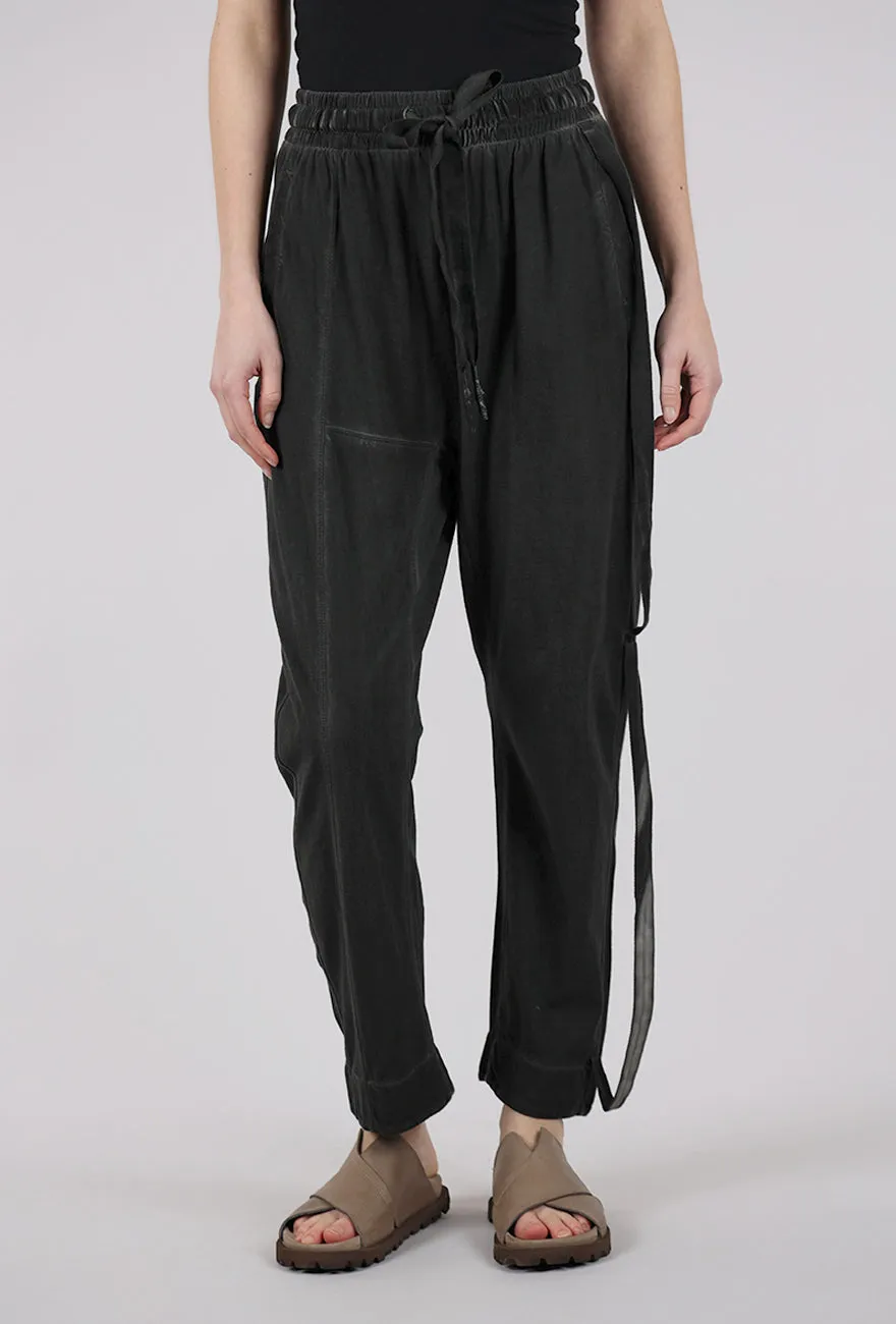 Milos Beribboned Pant, Cold Black Fashionable Comfort