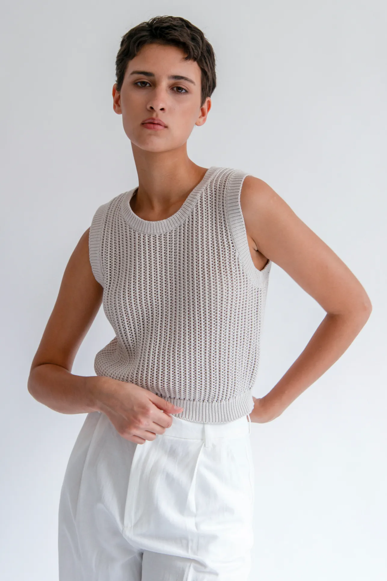 Mina Sea Salt Cotton Top All Day Ease