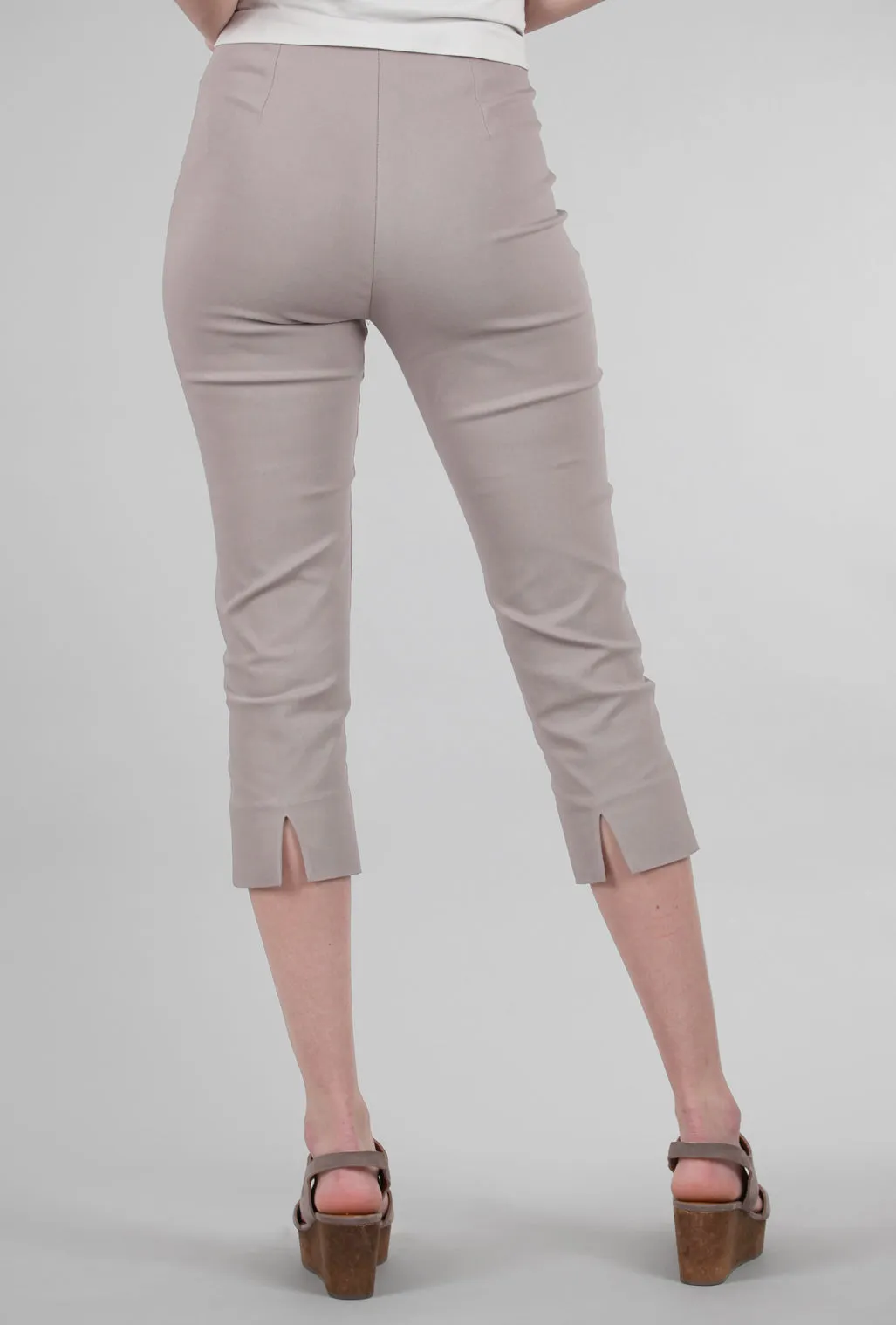Mindy Cropped Pant, Sandstone Trendy Waistband