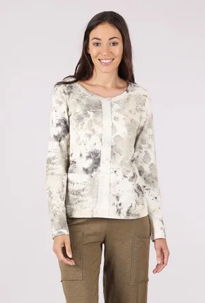 Textured Surface Travel Trend Look Mineral Stay Centered Tee, Khaki Mix