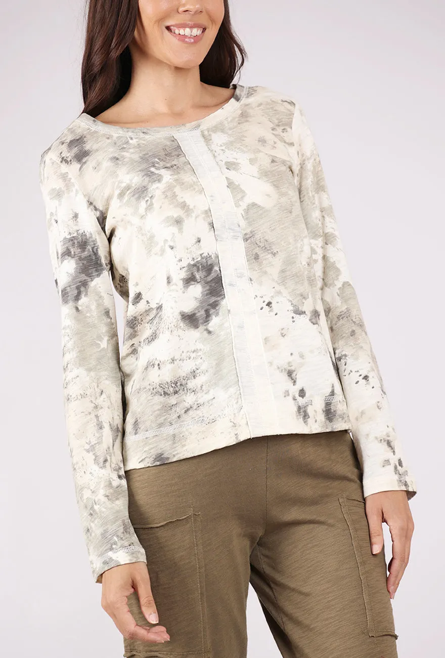 Mineral Stay Centered Tee, Khaki Mix Yoga wear