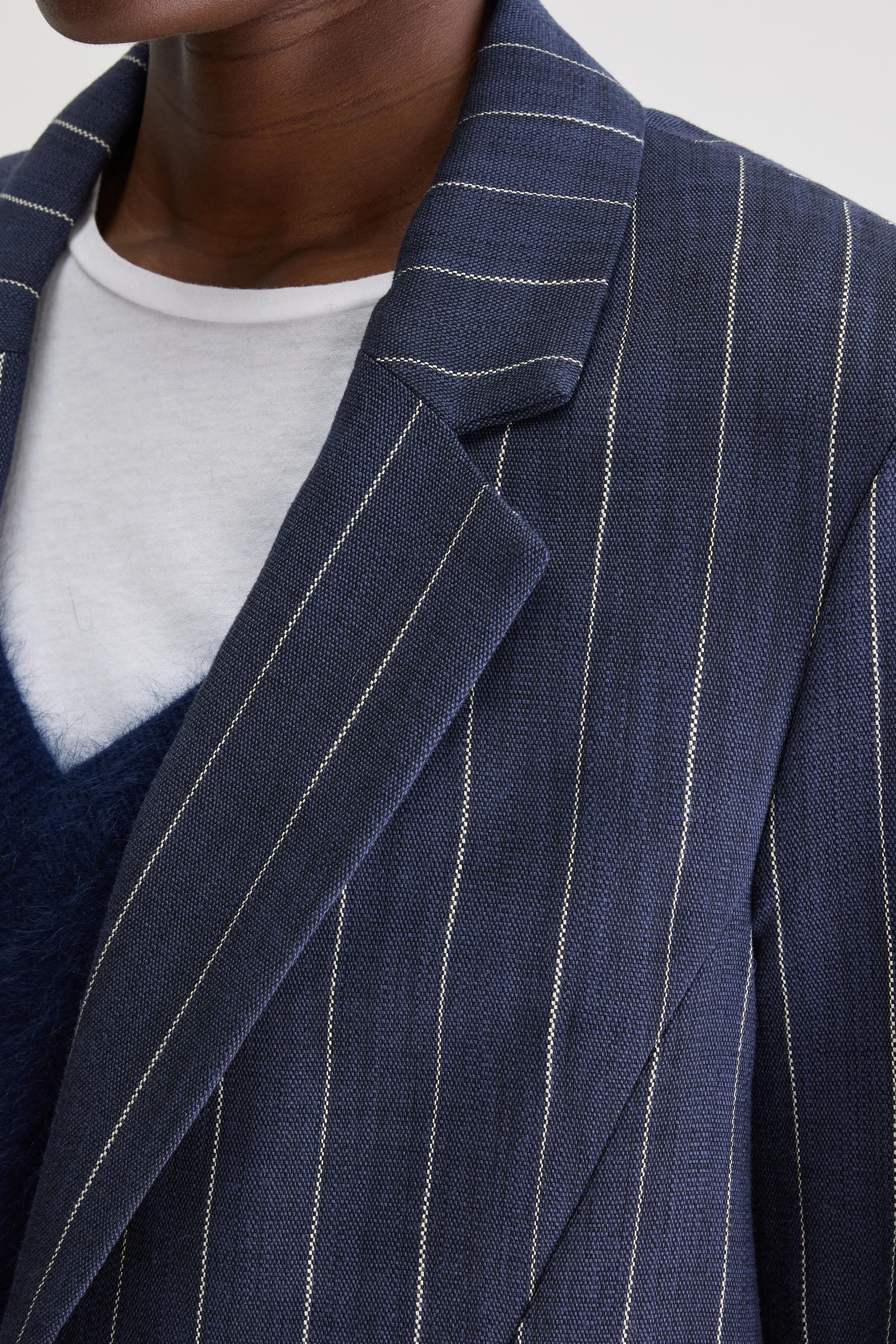 Minimal Chic Veil relaxed blazer (251 / W / STRIPE A)