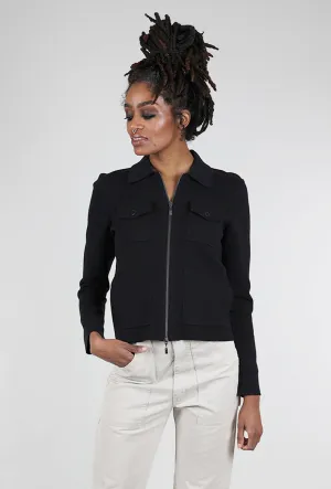 Functional Fit Crop Utility Cardie, Black