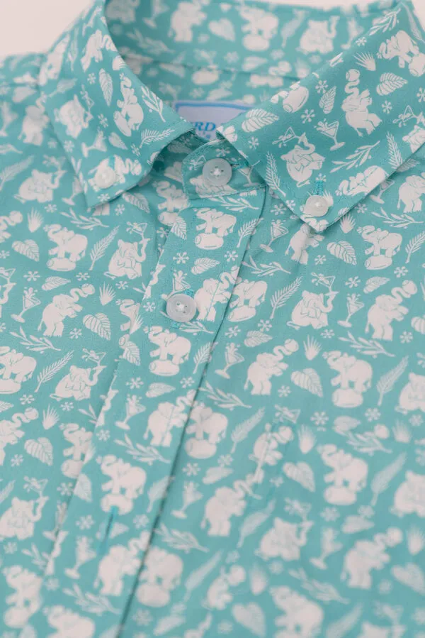 Pink Elephants: Weekender - Mint Minimalist style garment