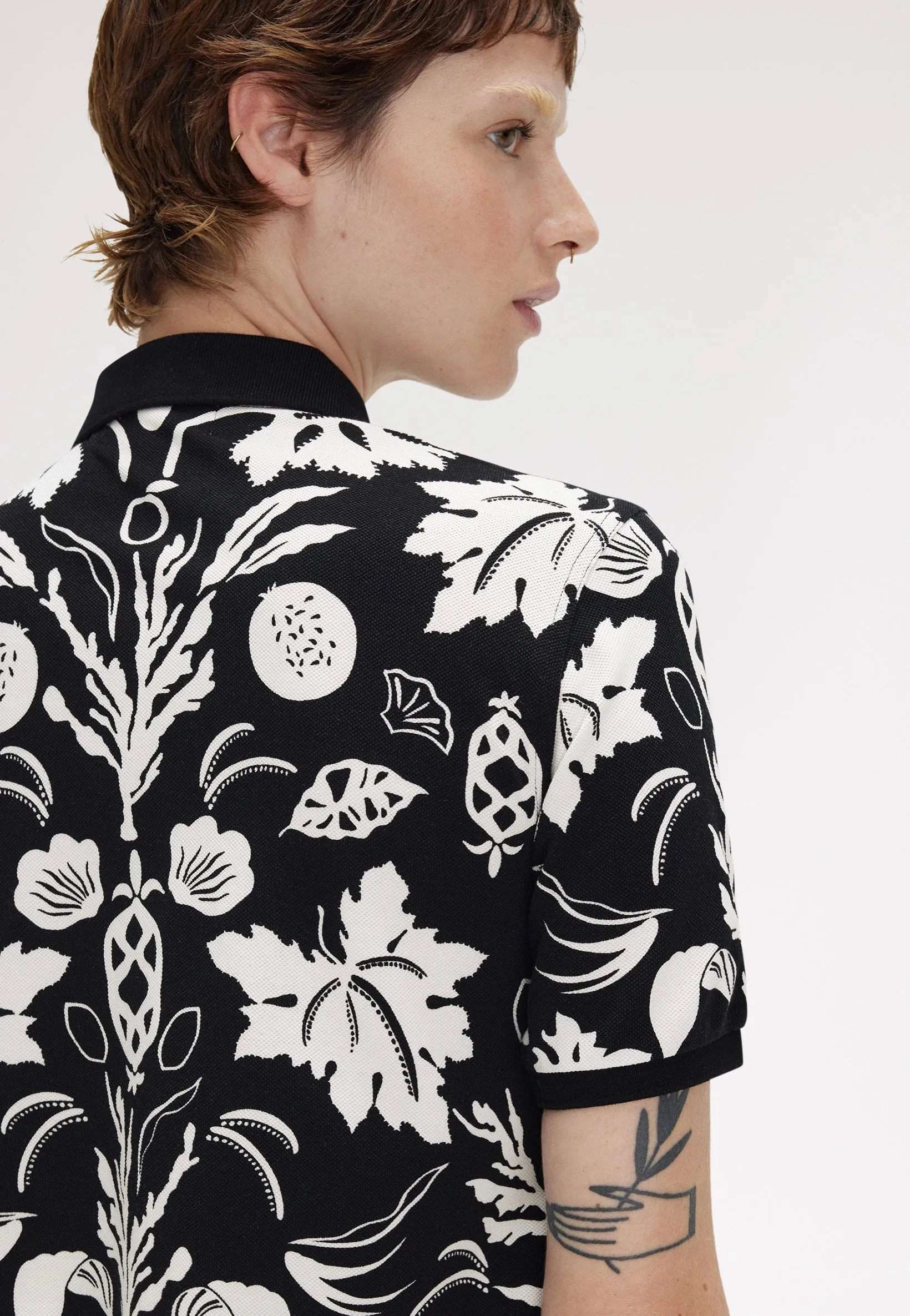 Minimal Trend Fred Perry x Amy Winehouse - Printed Fred Perry Black - Polo