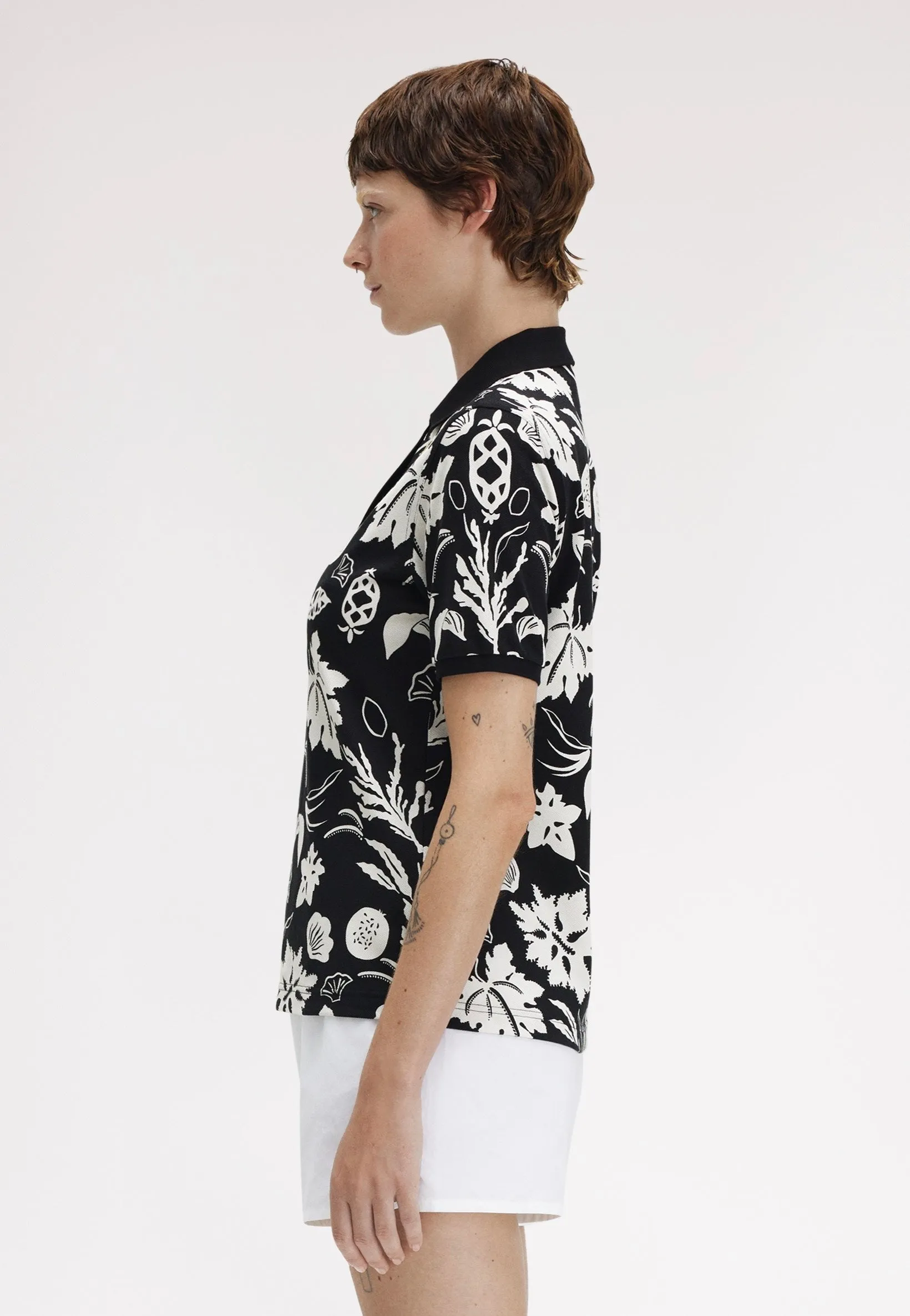 Minimal Trend Fred Perry x Amy Winehouse - Printed Fred Perry Black - Polo
