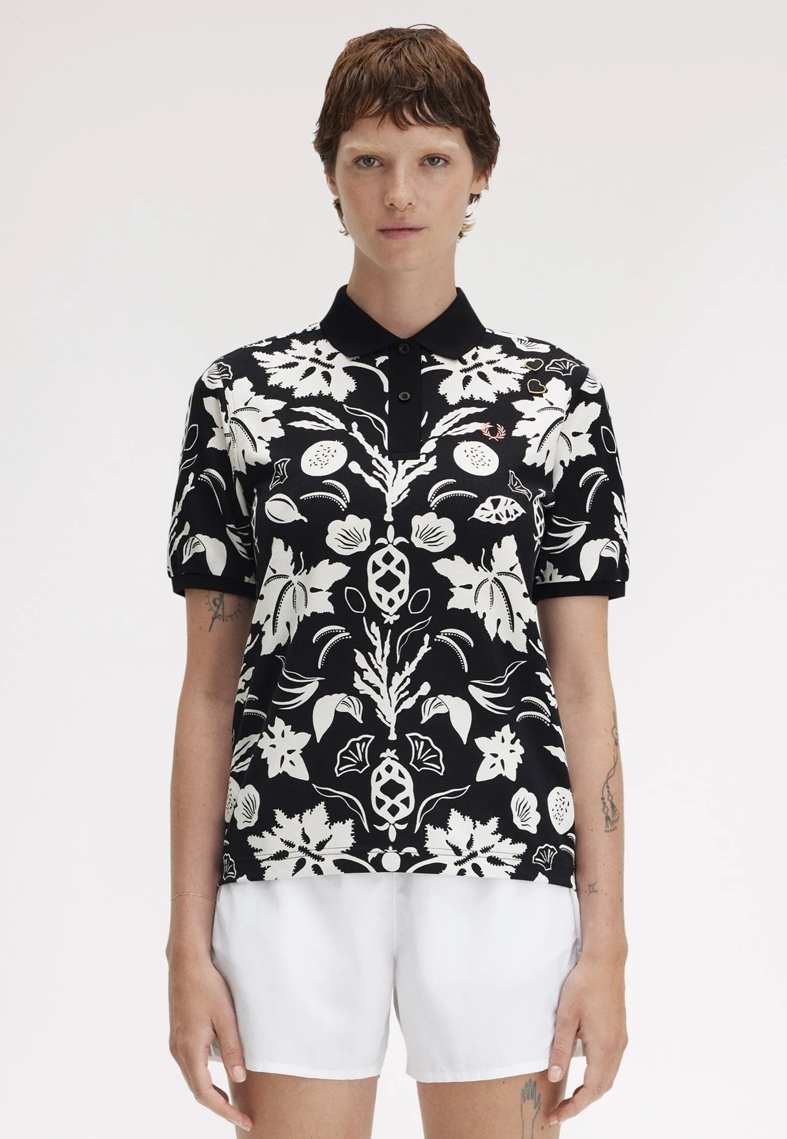 Minimal Trend Fred Perry x Amy Winehouse - Printed Fred Perry Black - Polo
