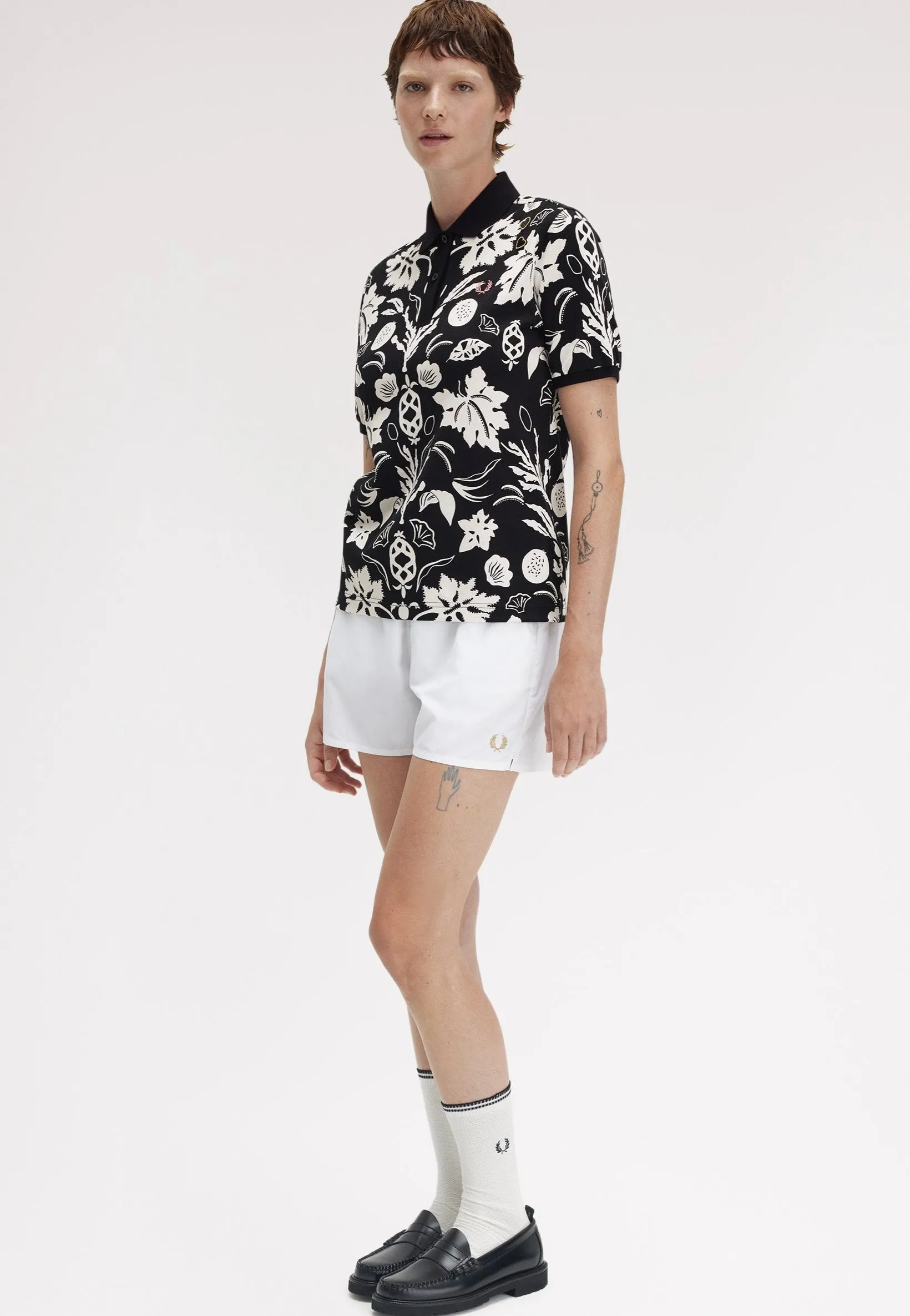 Minimal Trend Fred Perry x Amy Winehouse - Printed Fred Perry Black - Polo