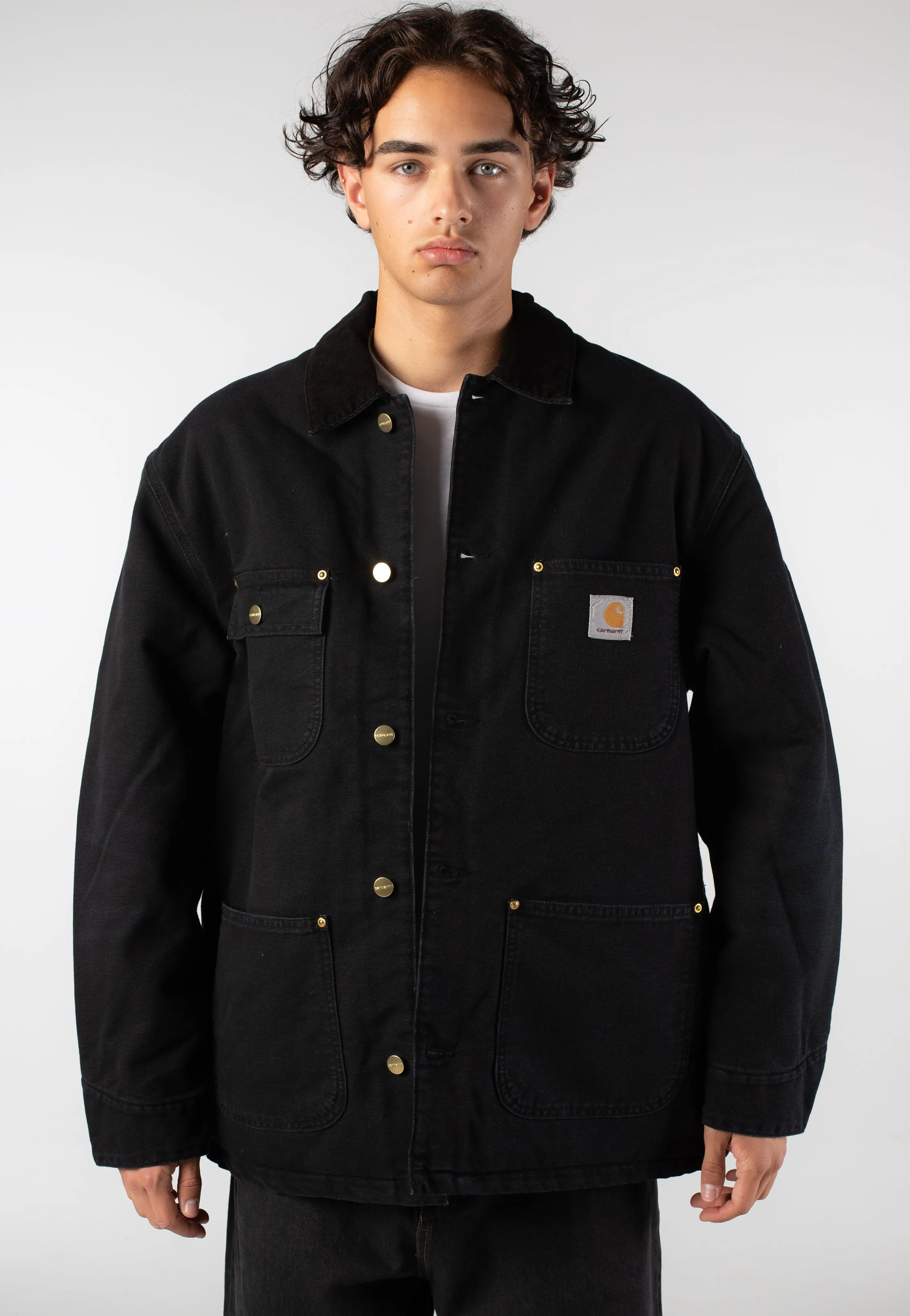 Carhartt WIP - OG Chore Stone Canvas Black/Black - Jacket Fresh Appeal