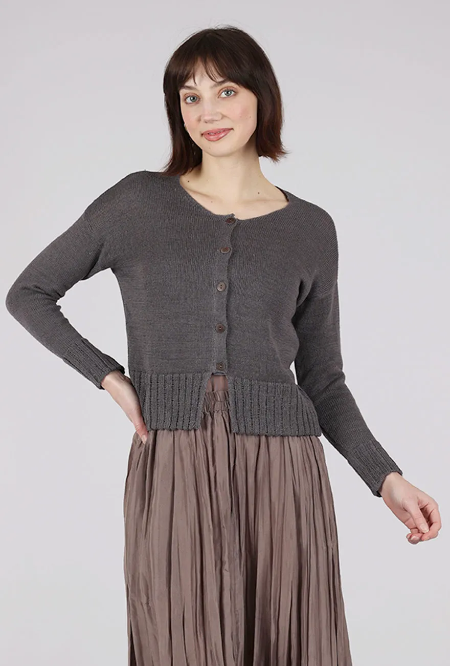 Miss Ann Cardie, Iced Plum Relaxed long-sleeve piece