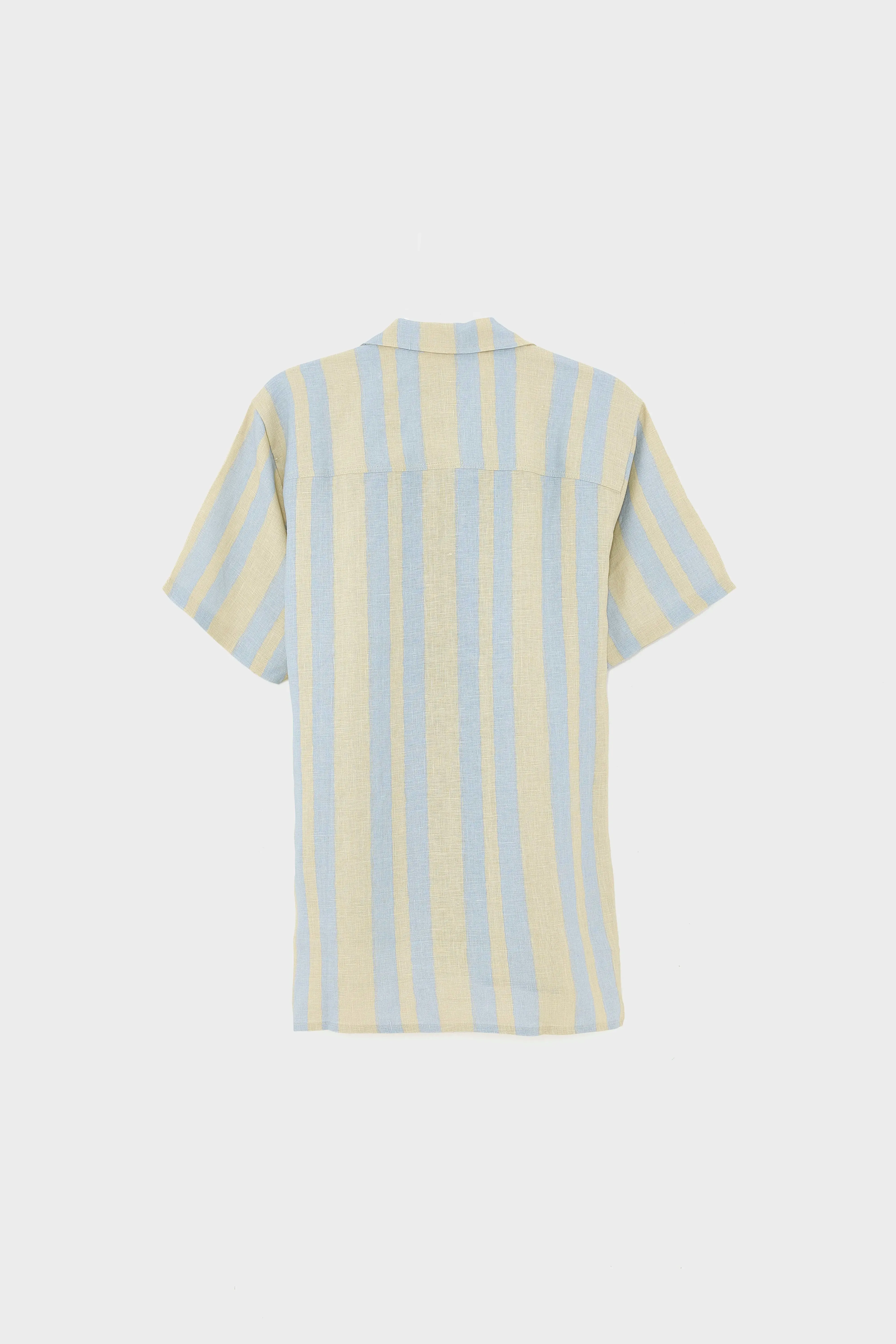 Mist Strata Cuba Linen Shirt  (251 / M / KAKI) Light Motion