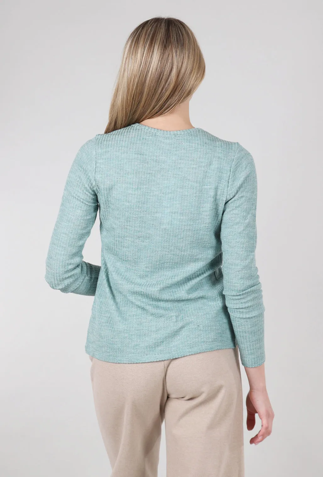 Modal Thermal Rib Crew, Arctic Green Heather