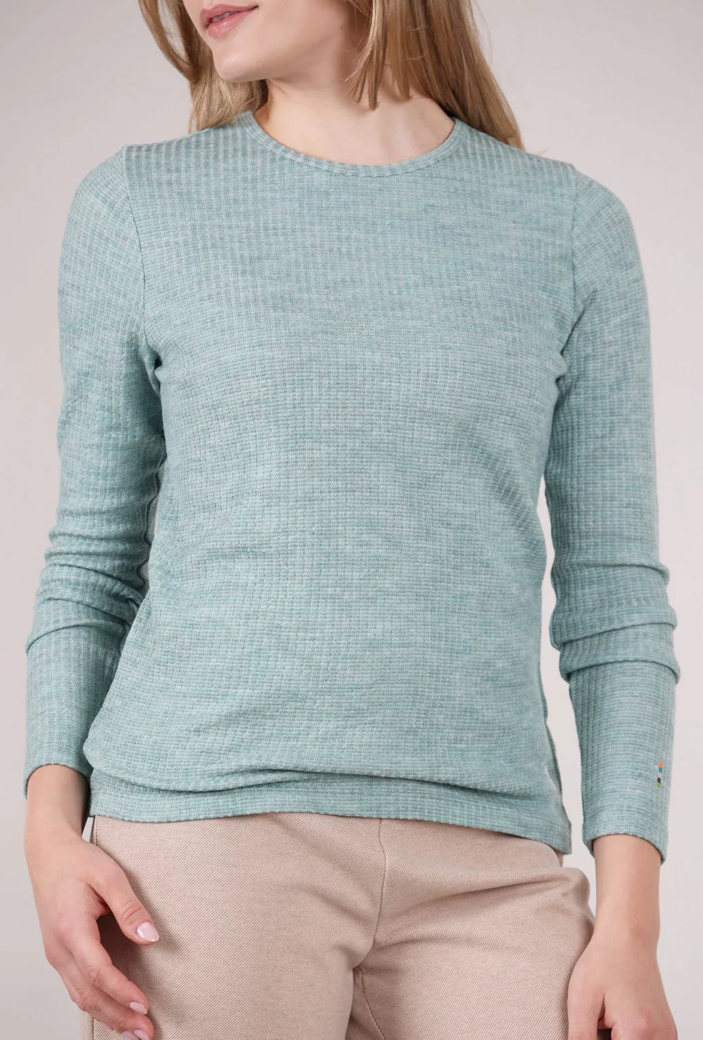Modal Thermal Rib Crew, Arctic Green Heather