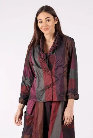 Breezy Layer Option Army Style Livia Jacket, Dark Scarlet