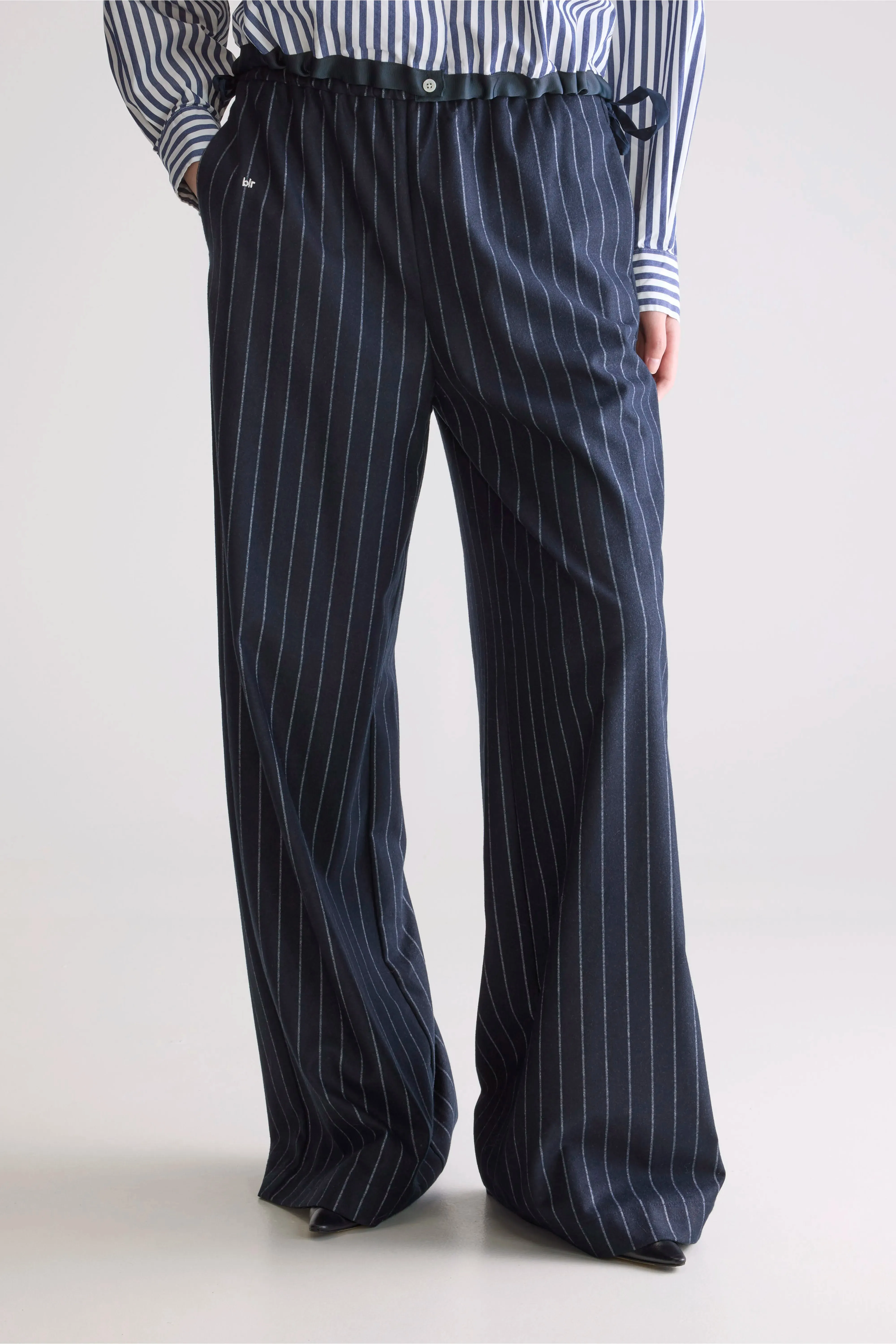 Modern Design Sleepy relaxed pants (252 / W / STRIPE B)