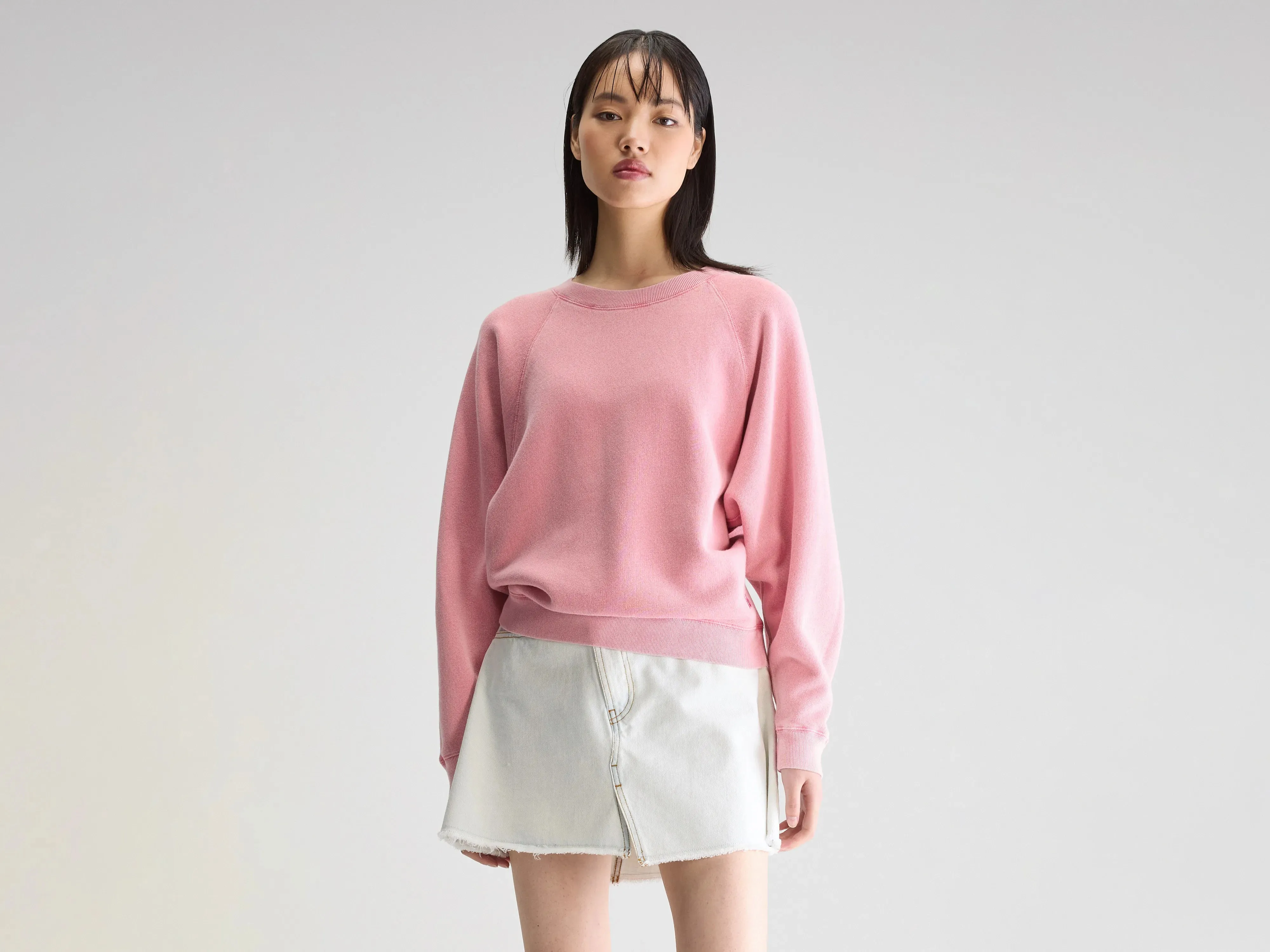 Fella relaxed sweatshirt (251 / W / PINKLADY) Polka Dot good for yoga