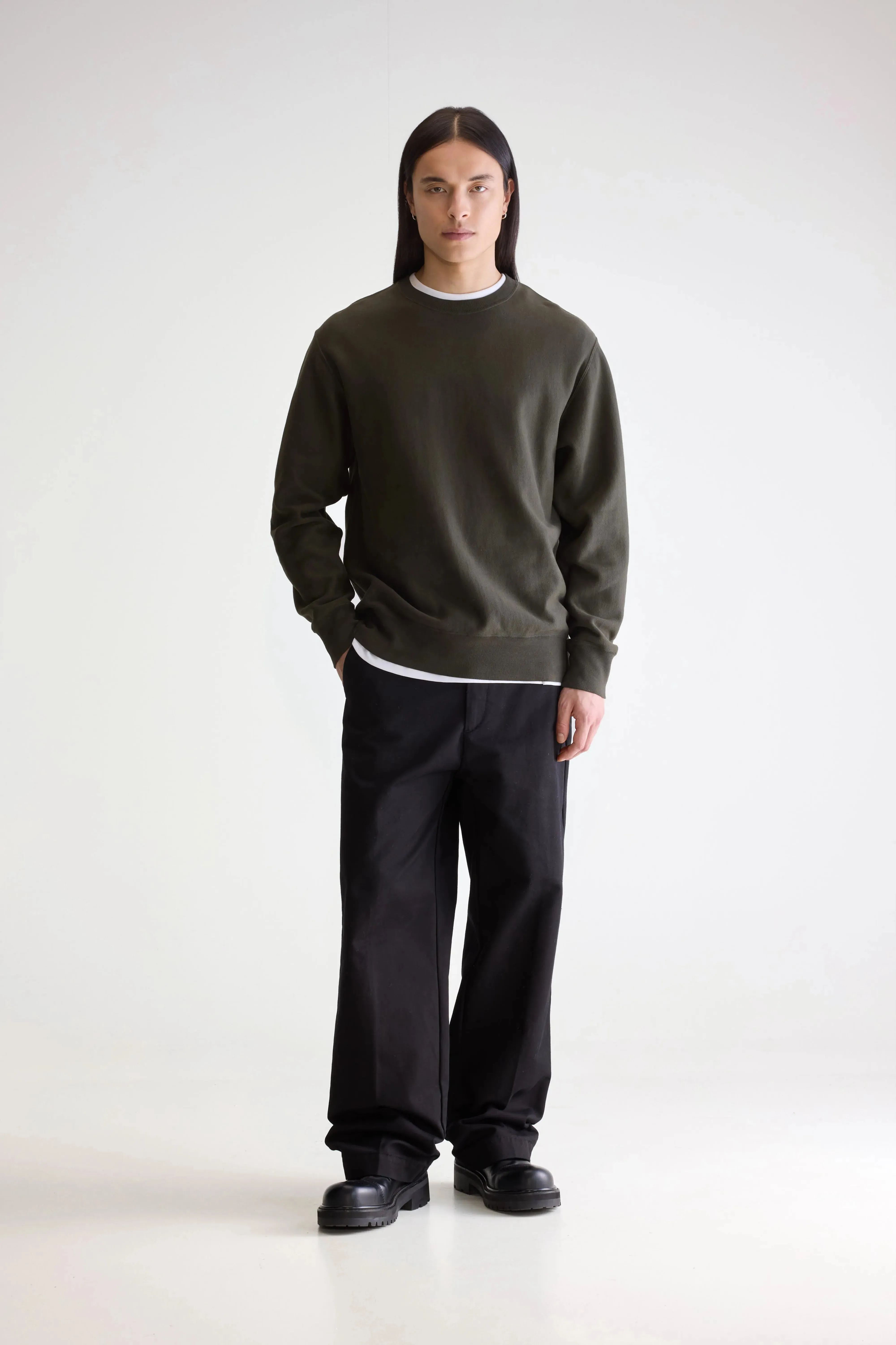 Modern Modern Flake crewneck sweatshirt (252 / M / DARK OLIVE)