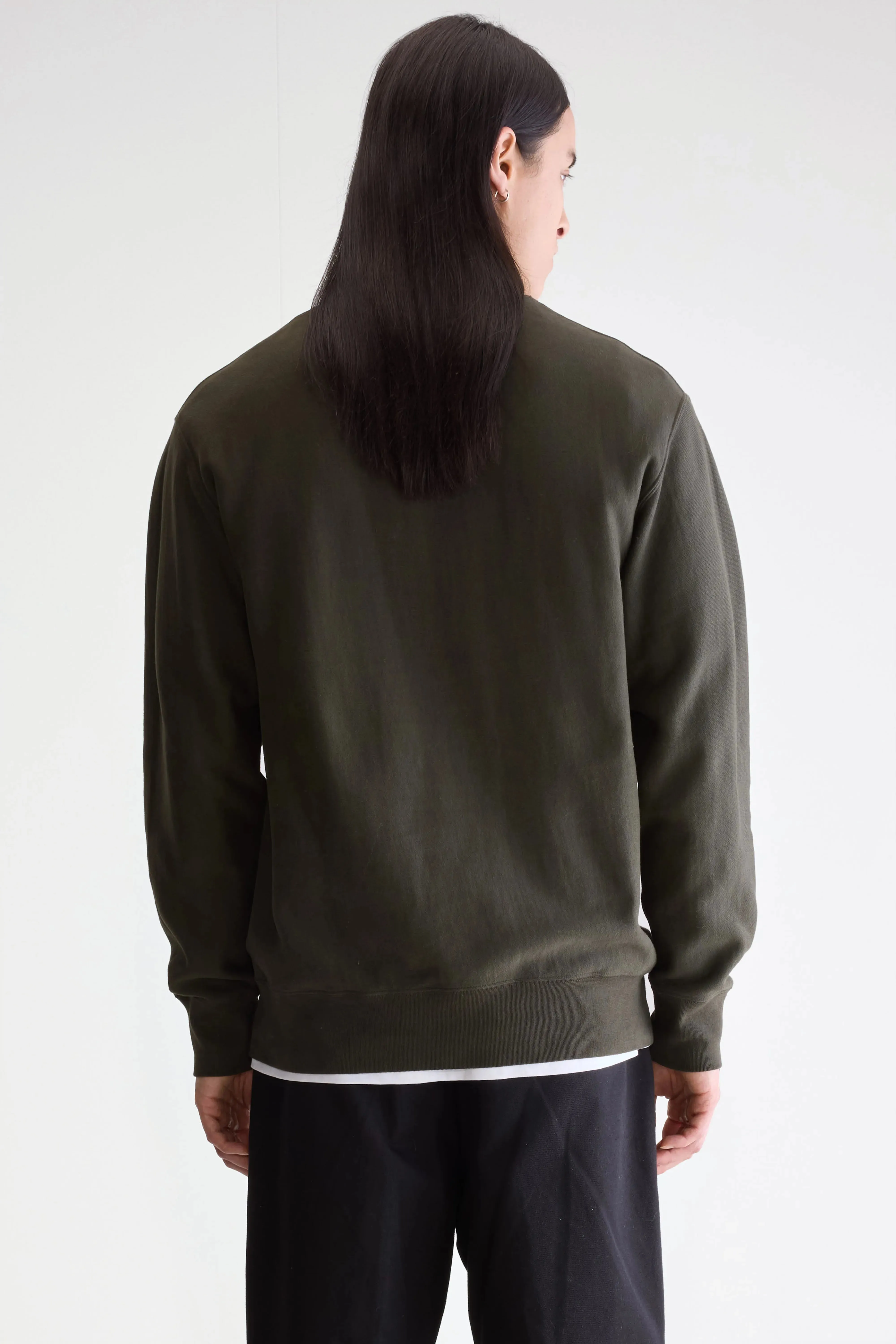 Modern Modern Flake crewneck sweatshirt (252 / M / DARK OLIVE)