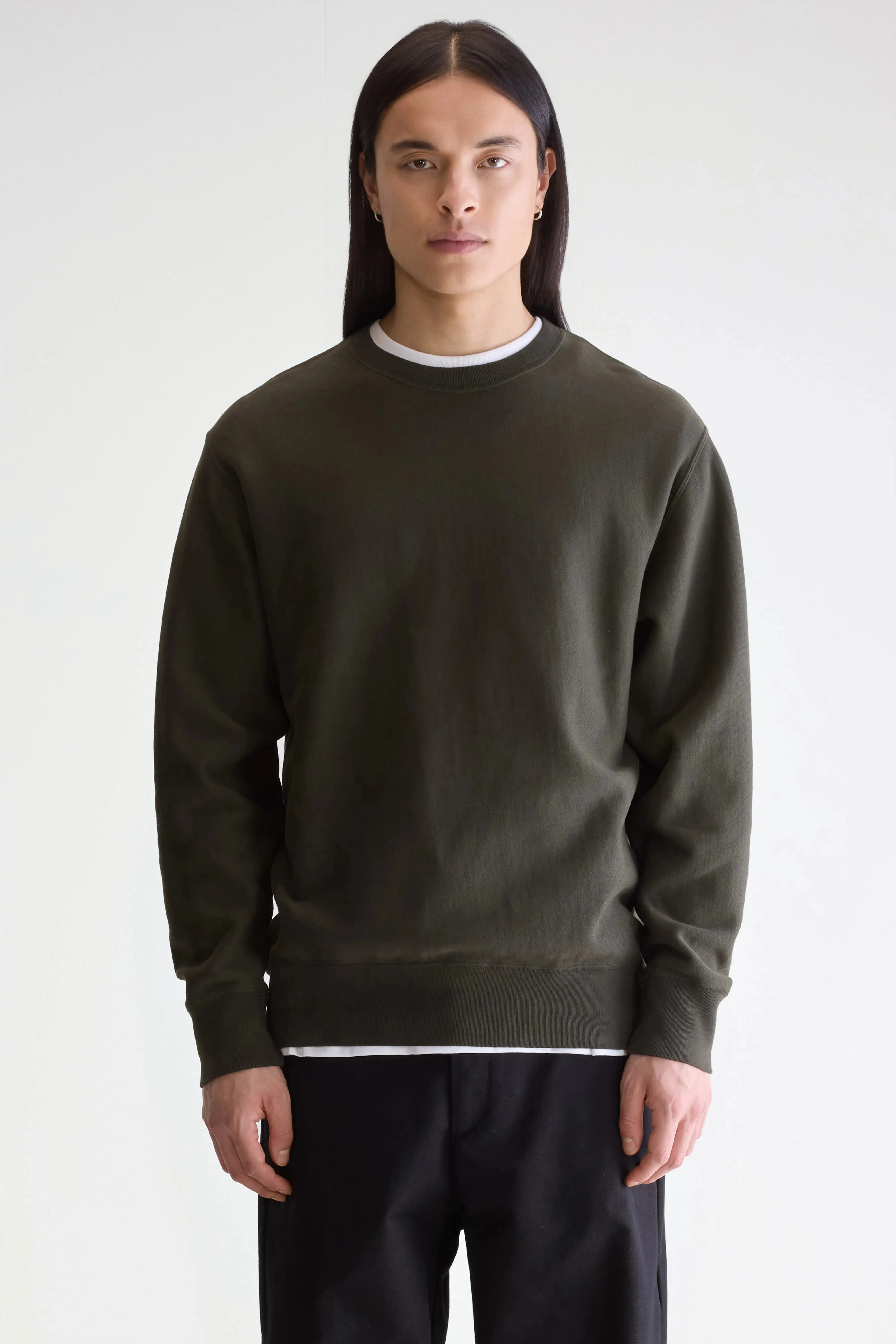 Modern Modern Flake crewneck sweatshirt (252 / M / DARK OLIVE)