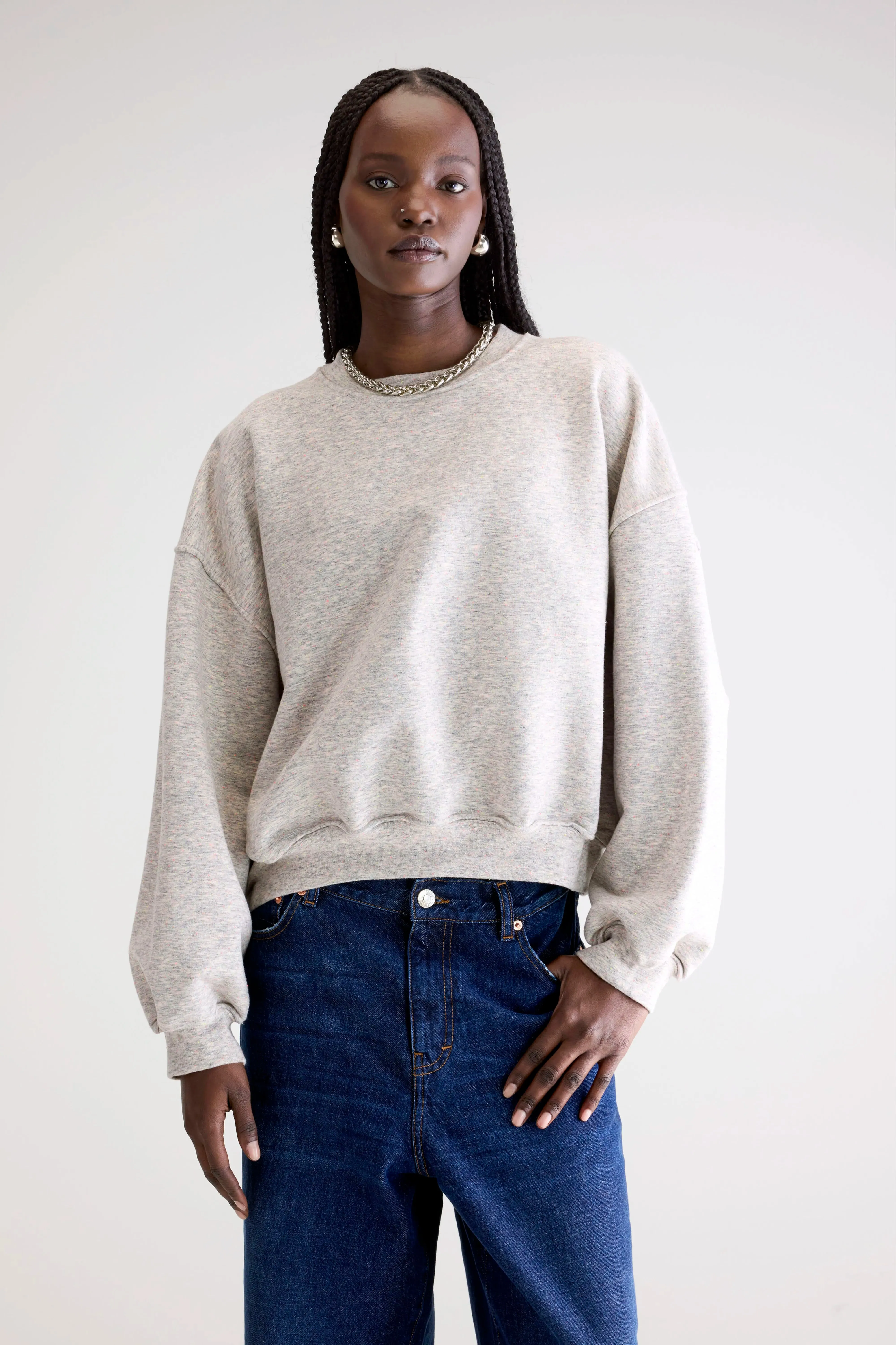 Modern Smart Fancy cropped crewneck sweatshirt (252 / W / COMBO A)
