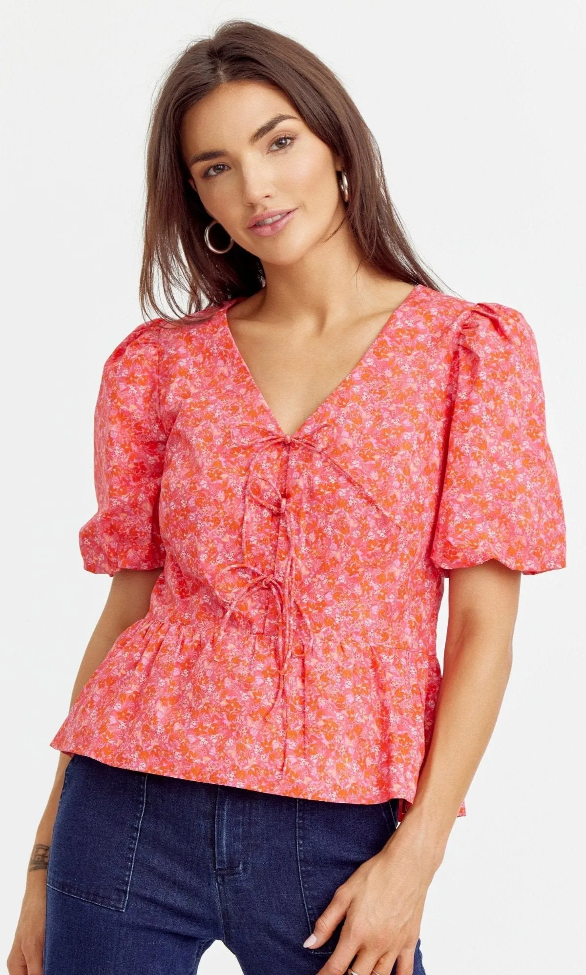 Modern Spring Betty Poplin Puff Sleeve Top
