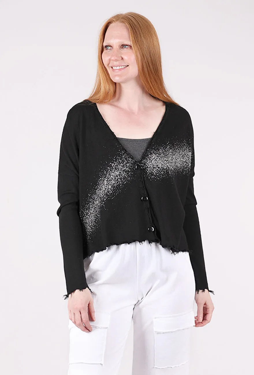 Bleached Cardie, Black Minimal Wardrobe Easy Draping