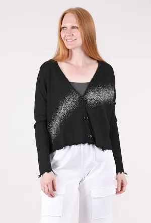 Winter-ready knitted top Winter wardrobe staple Bleached Cardie, Black