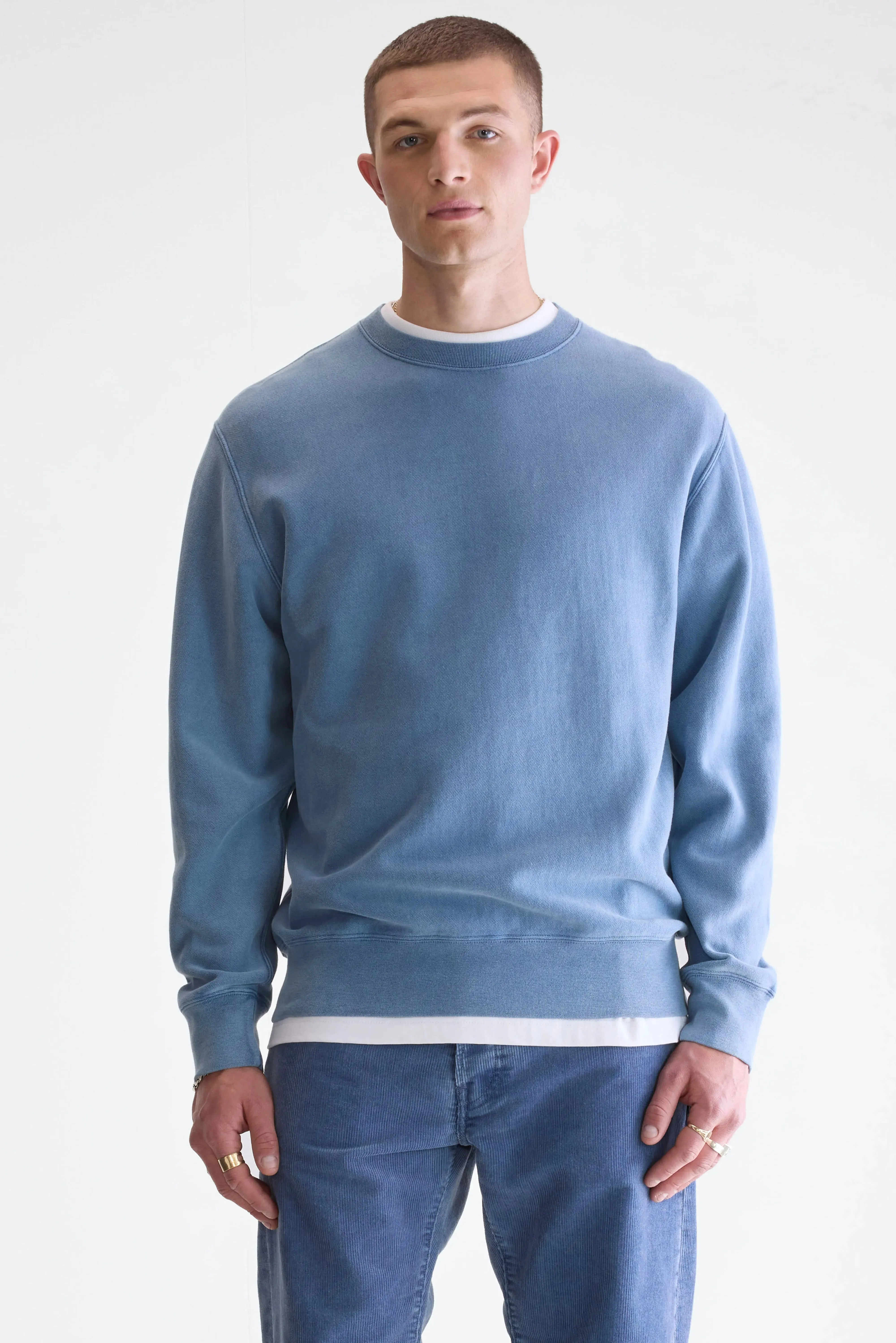 Moisture-wicking Flake crewneck sweatshirt (252 / M / MORAINE)