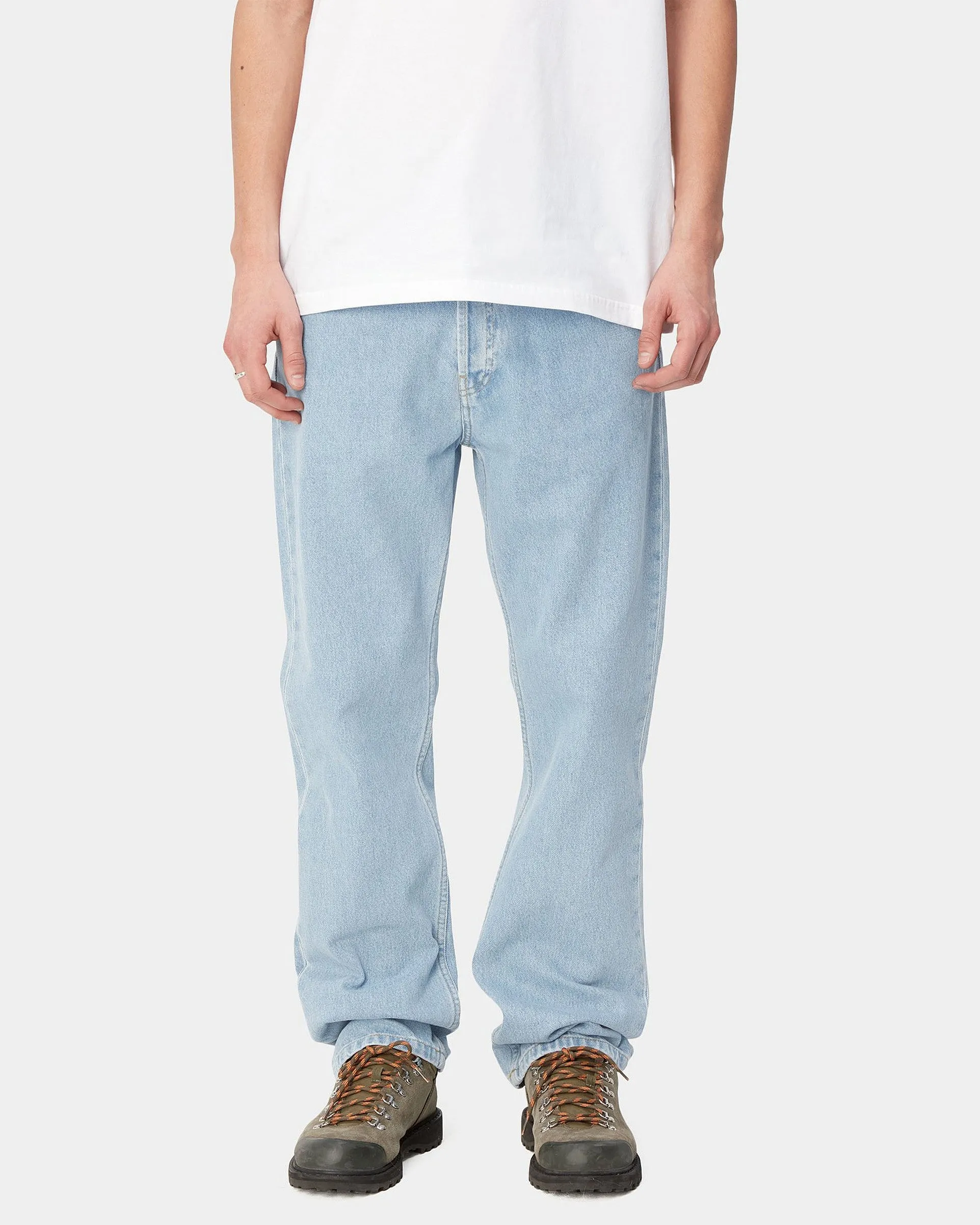 Carhartt WIP Nolan Pant Relaxed Straight Mens Jeans - Blue Bleached | Carhartt WIP Jeans | JEANSTORE