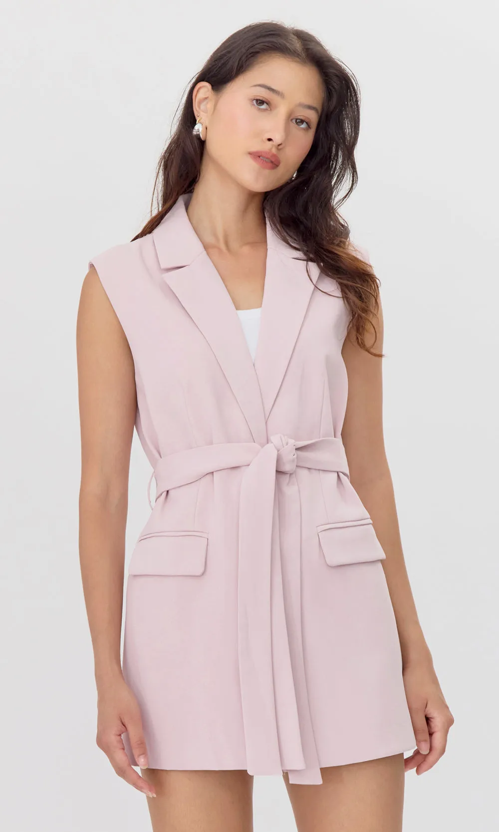 Motion Based Fit Lauren Sleeveless Tie Blazer