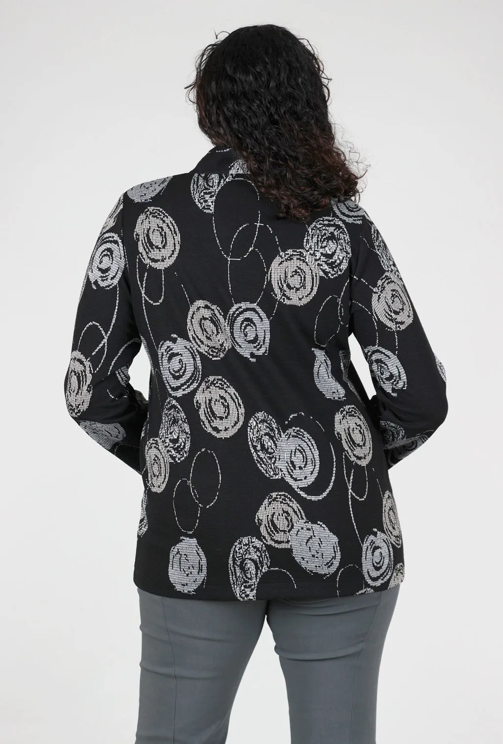 Motion Comfort Tech Jacquard Jenny Jacket, Black/Tan