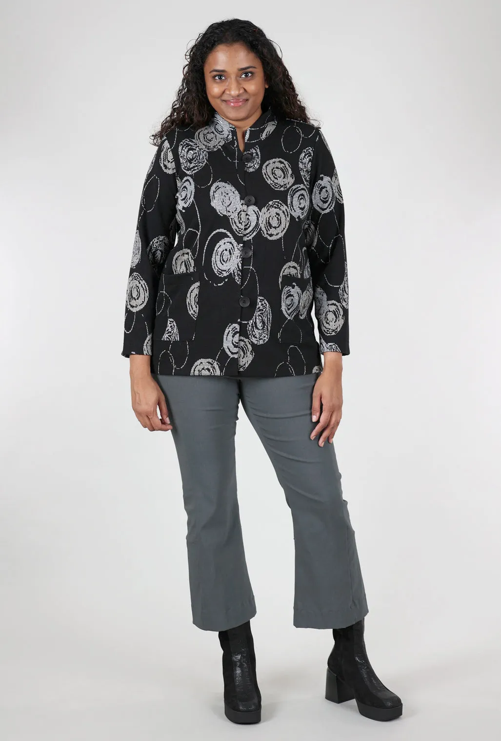 Motion Comfort Tech Jacquard Jenny Jacket, Black/Tan