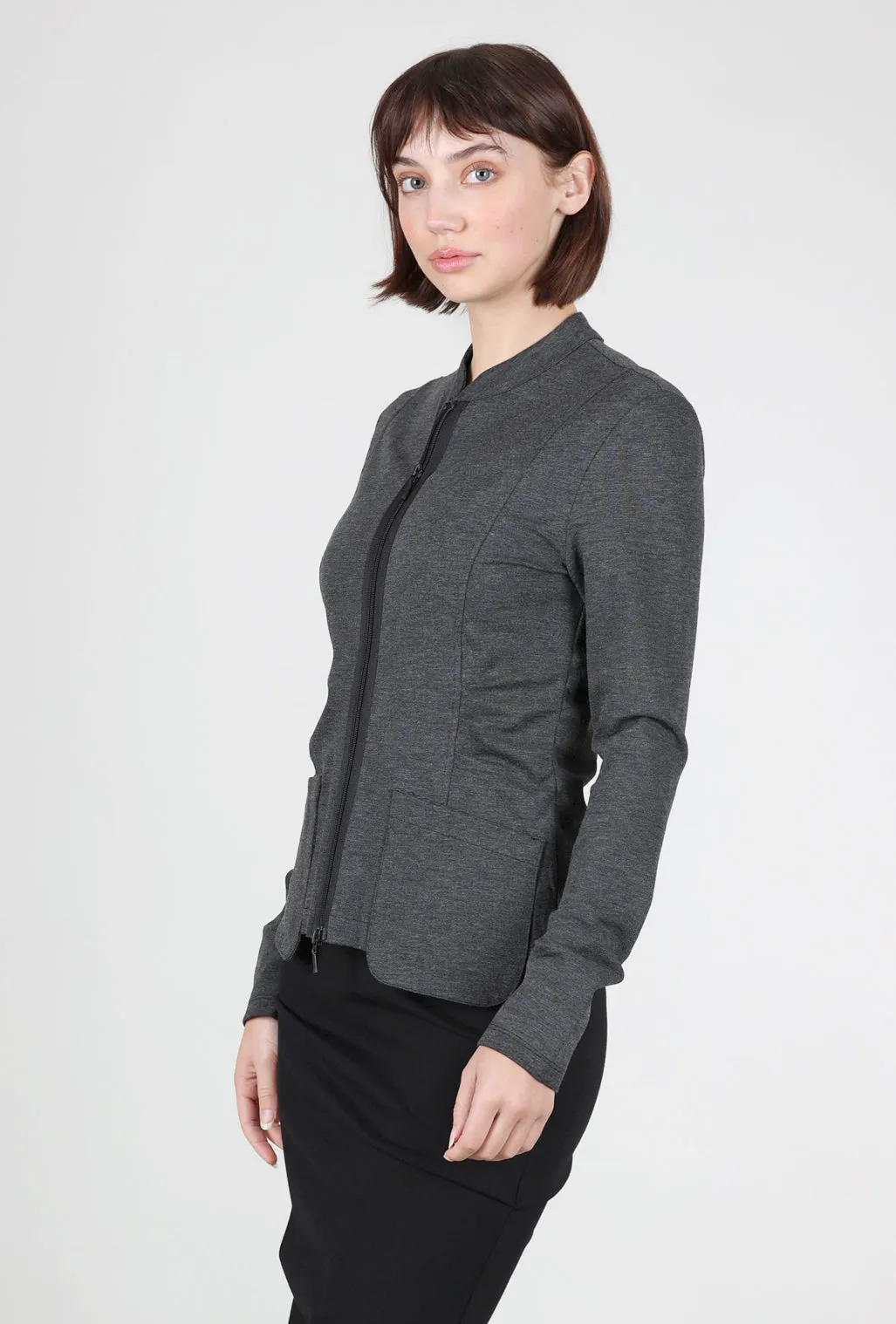 Motion Fit Ponte Rigby Jacket, Charcoal