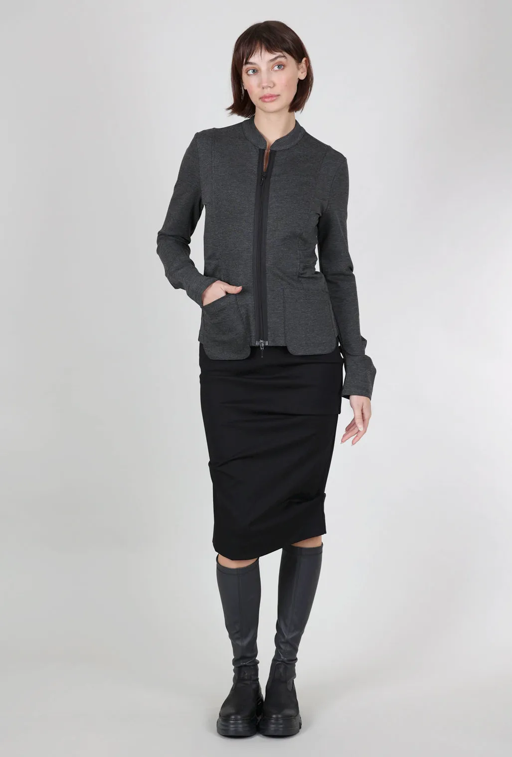 Motion Fit Ponte Rigby Jacket, Charcoal