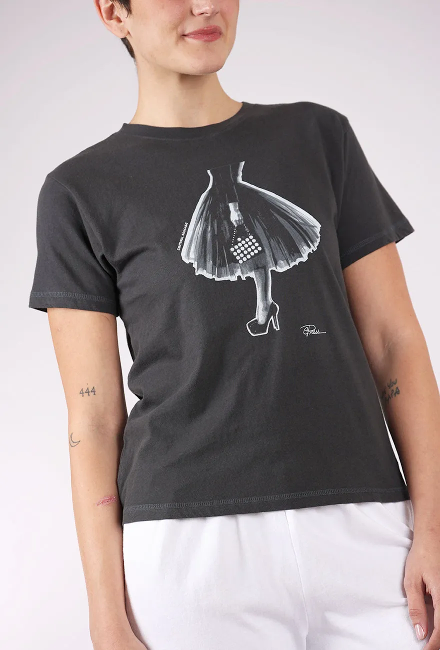 Mushie Tee, Black/Emotional Baggage Eco Friendly