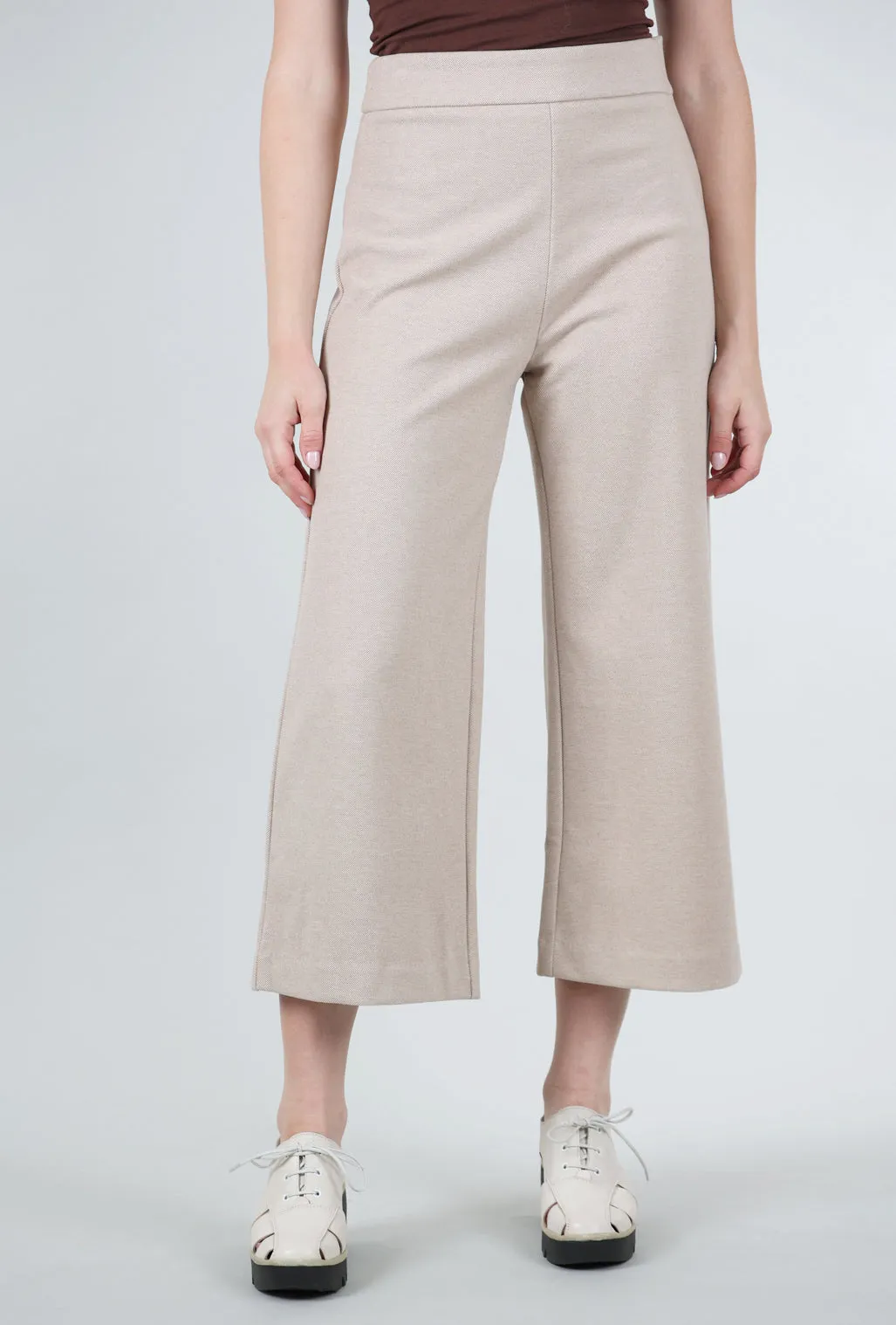 Nadia Pants, Beige Comfort Fit City Vibe