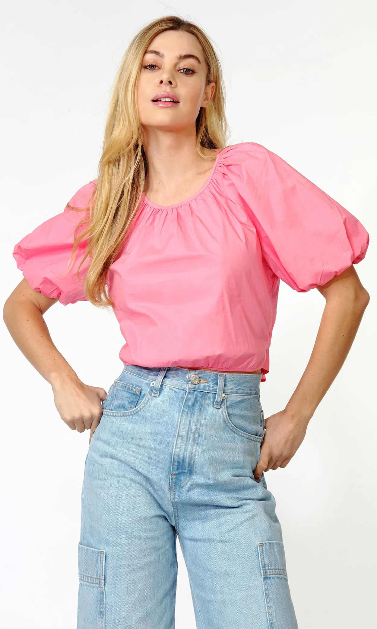 Nadia Tie Back Poplin Crop Top Versatile Choices