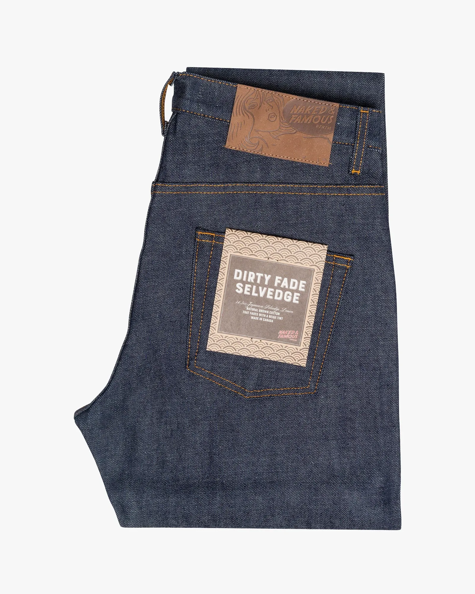 Naked & Famous Denim Easy Guy Relaxed Tapered Mens Jeans - Dirty Fade Selvedge | Naked & Famous Denim Jeans | JEANSTORE