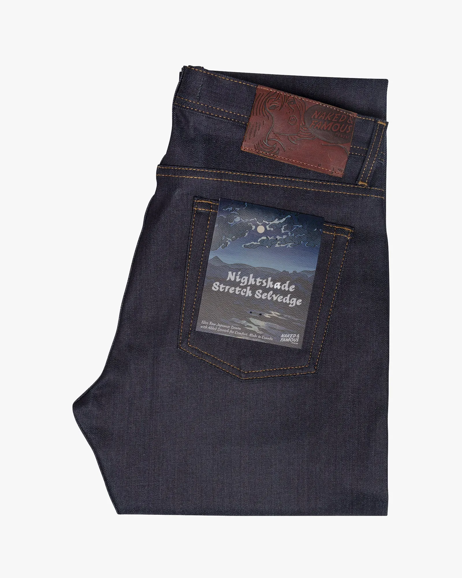 Naked & Famous Denim Weird Guy Regular Tapered Mens Jeans - Nightshade Stretch Selvedge | Naked & Famous Denim Jeans | JEANSTORE