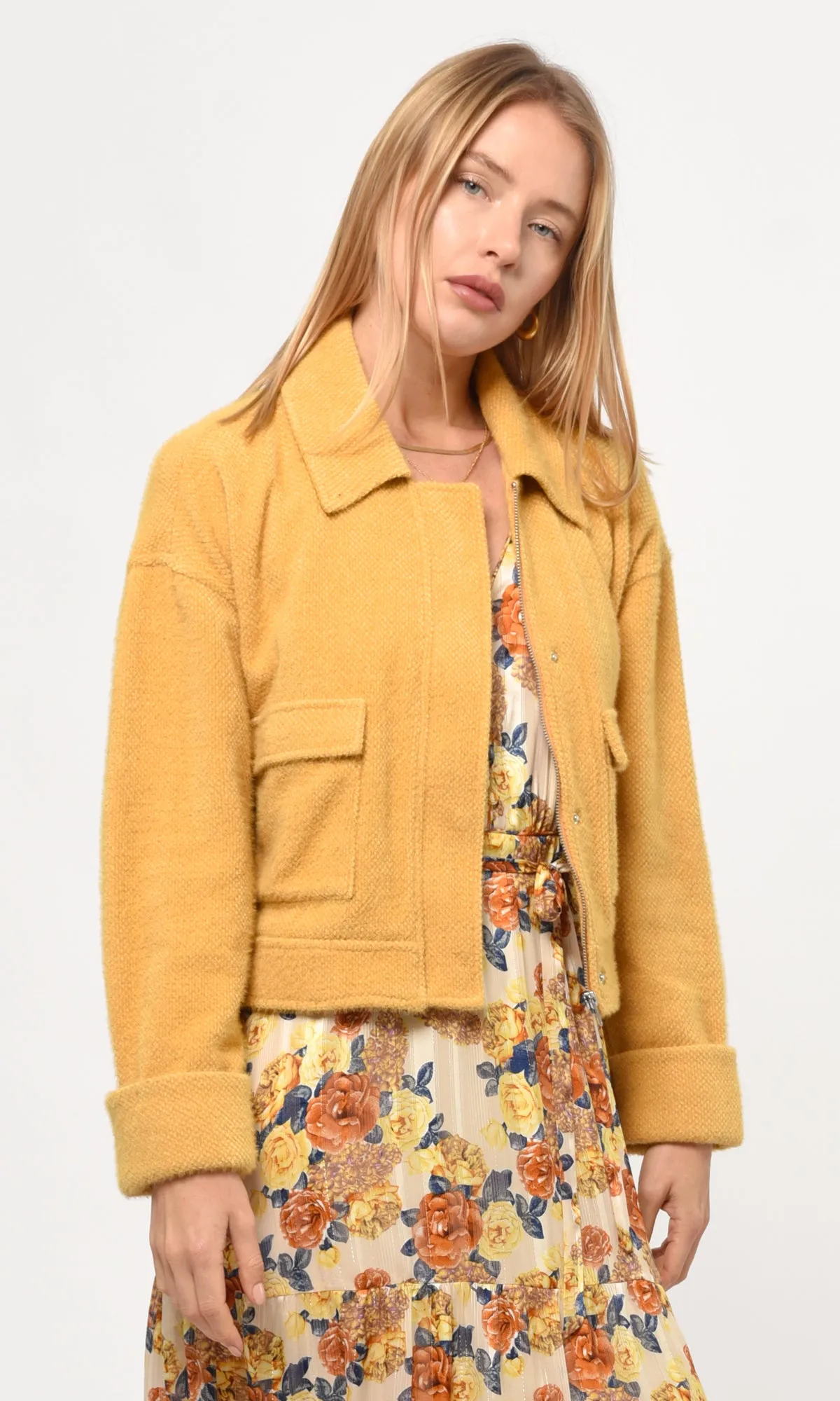 Nate Zip Front Cozy Knit Jacket Ultra Clean Look