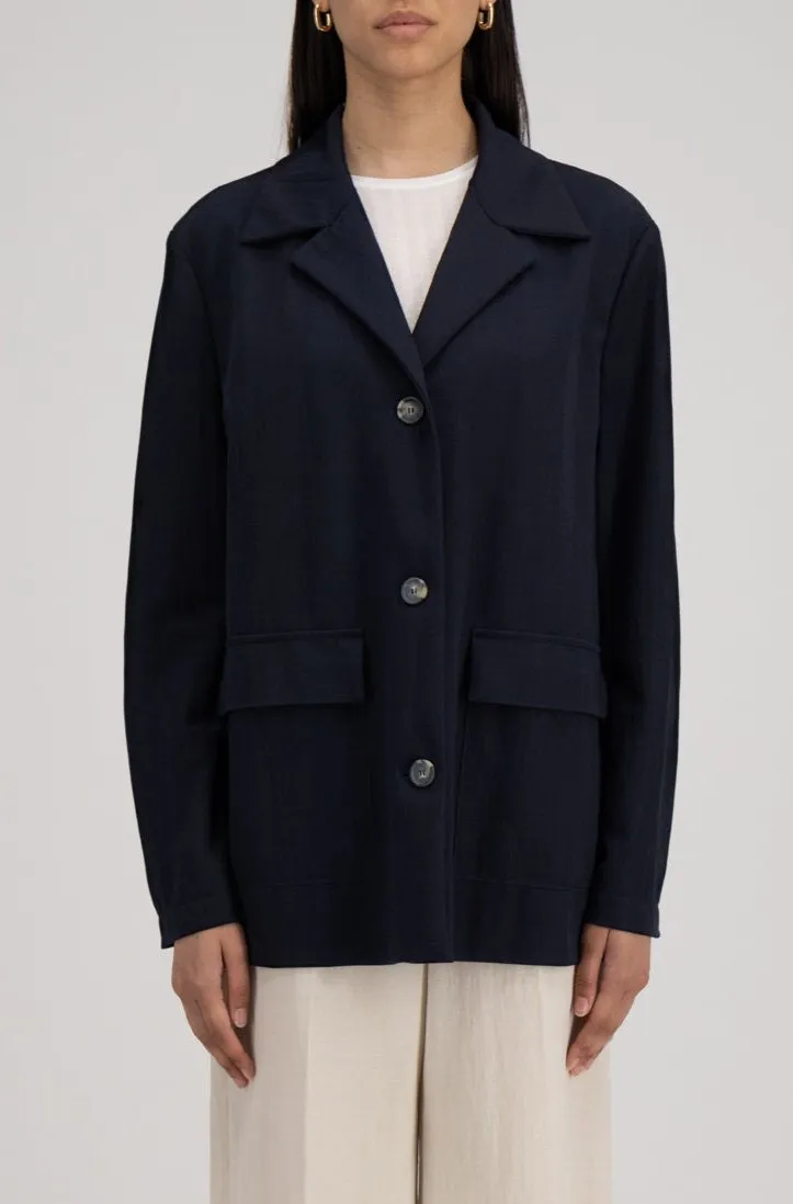 Navy Safari Jacket Daily Commute