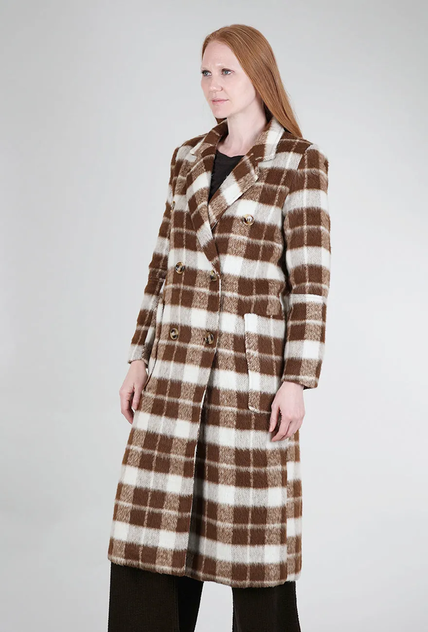 Neo baseball pieces Striped Petra Coat, Brown
