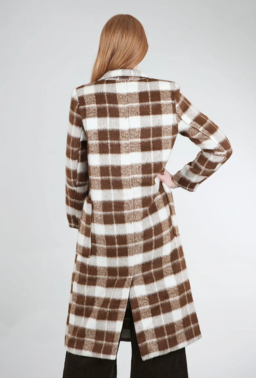 Neo baseball pieces Striped Petra Coat, Brown