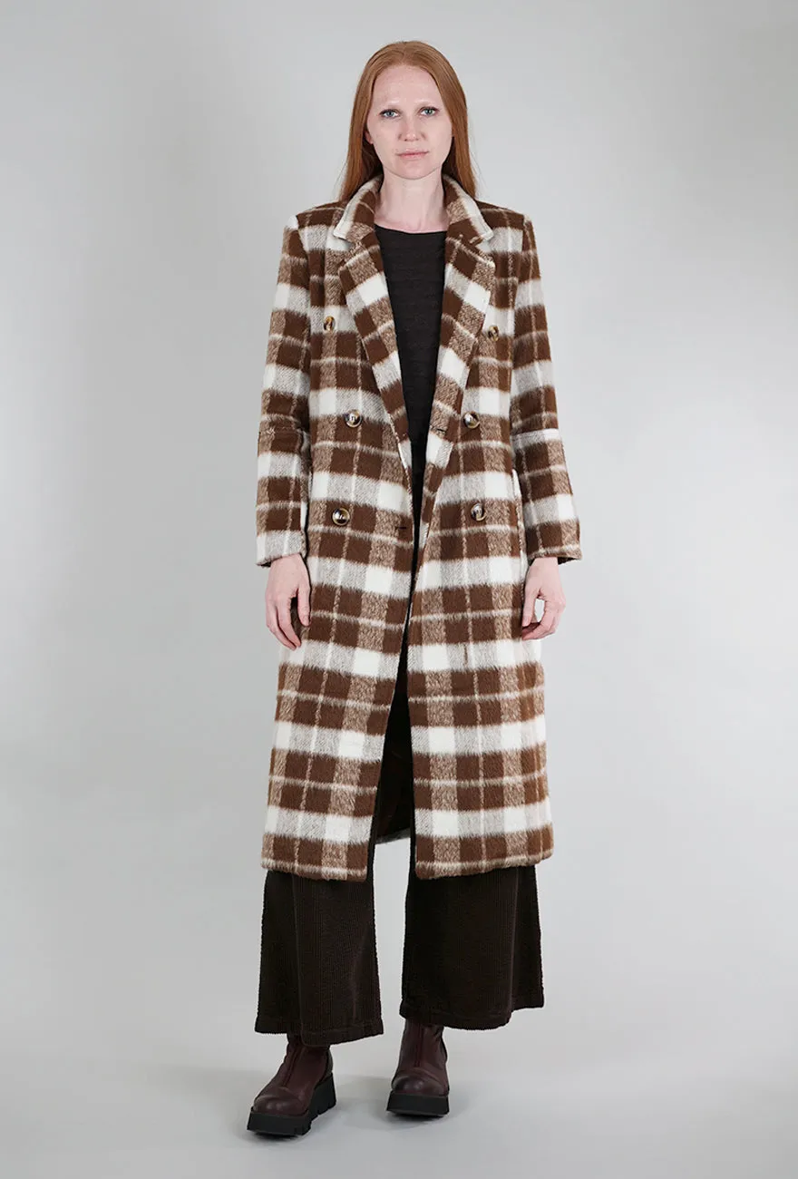 Neo baseball pieces Striped Petra Coat, Brown