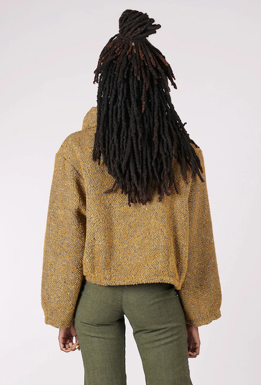 Neo sailing styles Scarf Collar Jacket, Dijon