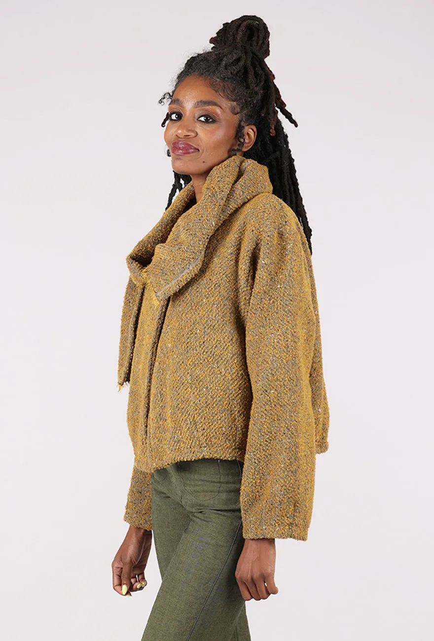 Neo sailing styles Scarf Collar Jacket, Dijon