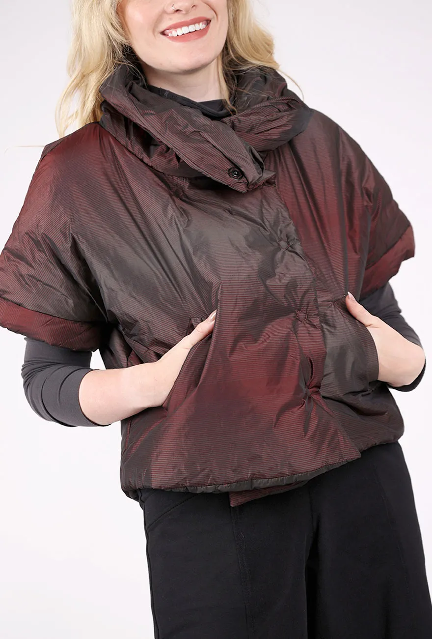 Neo survival worthy pieces Stela S/S Funnel Puffer Jacket, Mulberry